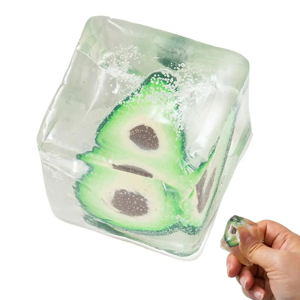 Fruit Ice Cube Squishy Slow Rising Sensory Toy – Kids & Adults Squishy Fidget Toy QXL