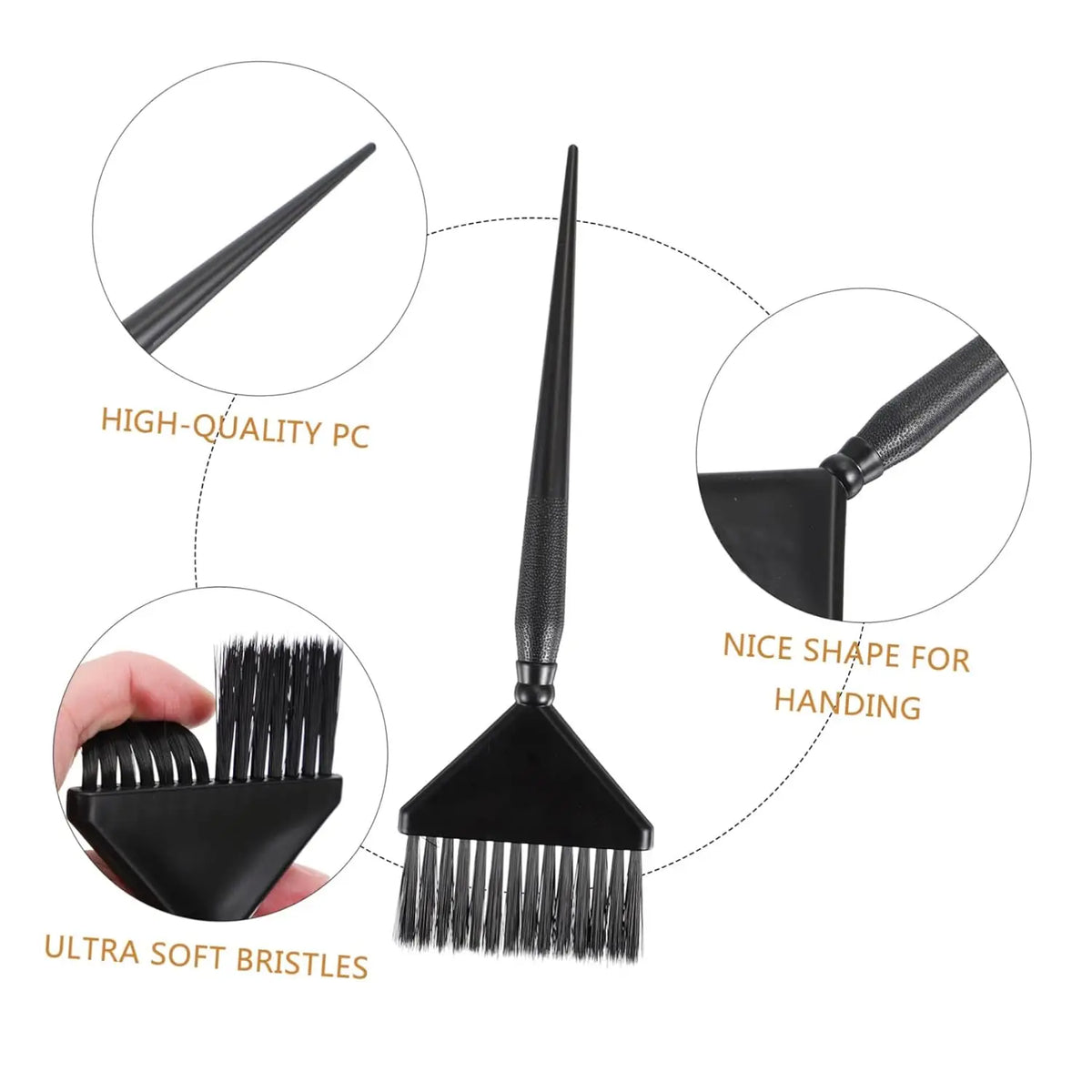 Large Professional Hair Dye Brush & Comb | Salon & Home Hair Dye Brush QXL