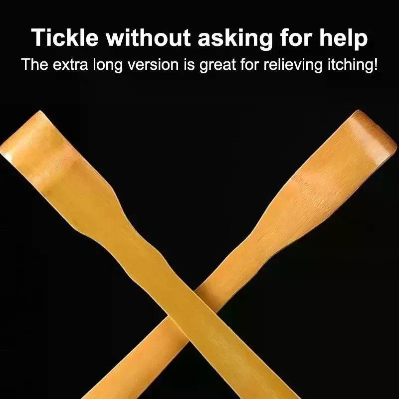 Bamboo Back Scratcher & Massage Roller | Long Stick 2/5 Pack Back Scratcher Massager QXL