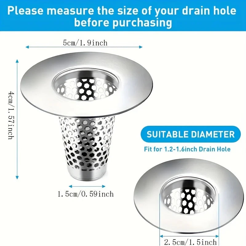Bathroom Sink Strainer Hair Catcher | Brushed Drain Cover Sink Drain Strainer QXL