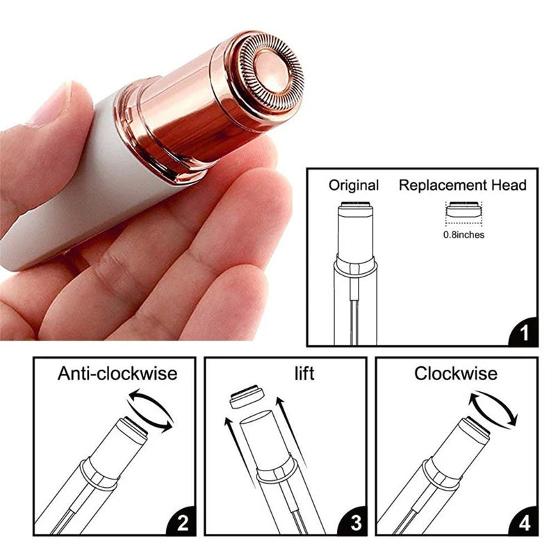Lipstick-Shaped Facial & Body Hair Remover for Women Facial Hair Remover QXL