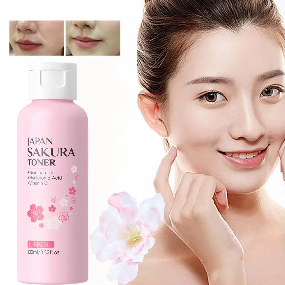 Laikou Sakura Hydrating Toner 100ml – Brightening & Oil Control Facial Toner QXL