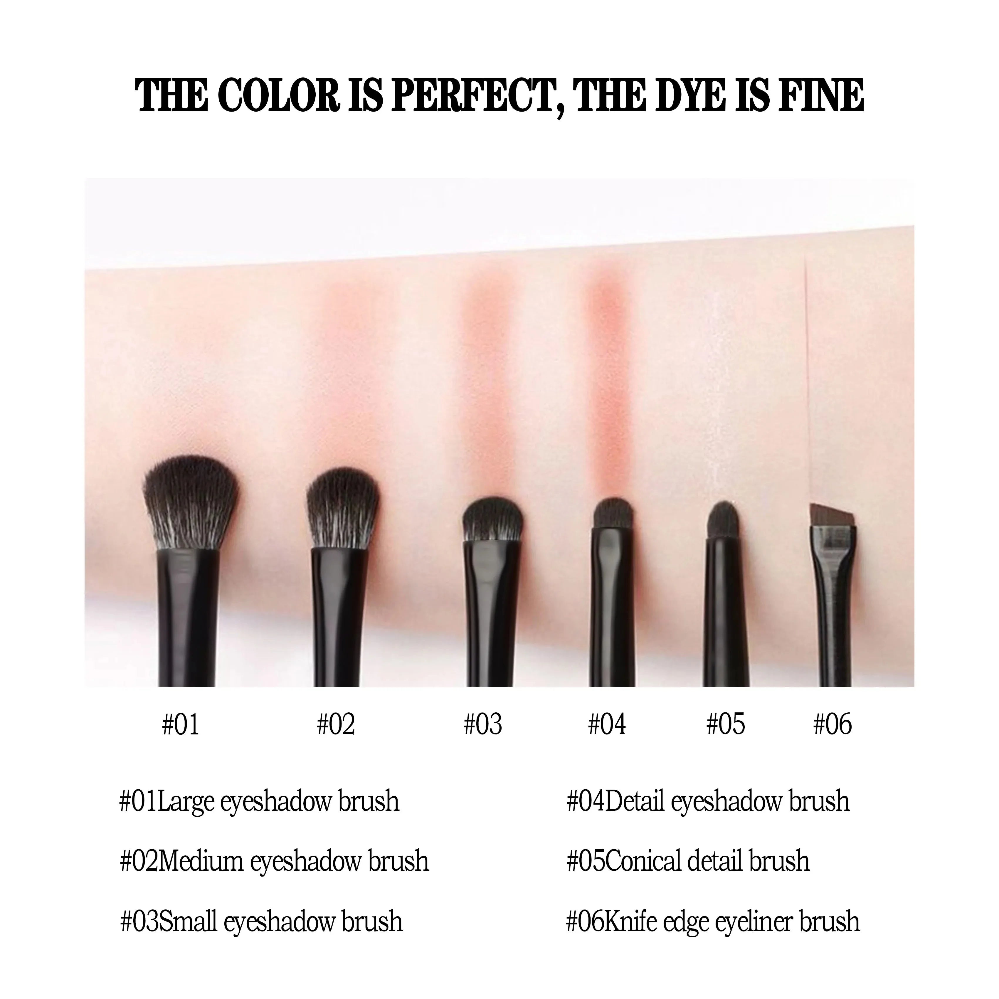 6-Piece Eye Makeup Brush Set | Synthetic Bristles & Brow Tools Eye Makeup Brush Set QXL