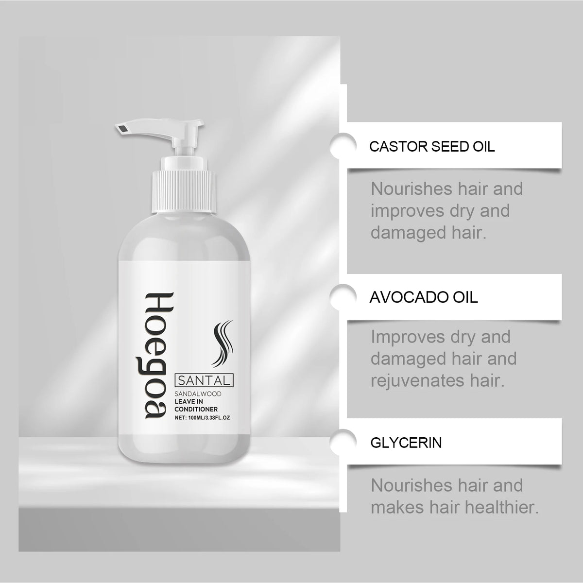 HOEGOA Leave-In Protein Cream Hair Mask – Repair & Nourish Leave-In Hair Treatment QXL