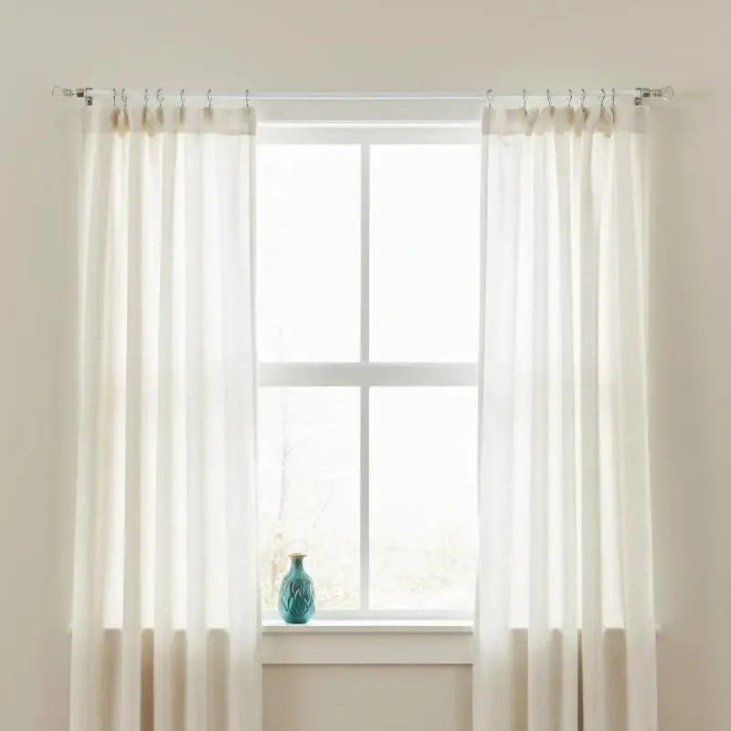 Curtain Spring Wire 2–6m with Hooks & Eyes | Net Curtain Cable Curtain Spring Wire QXL
