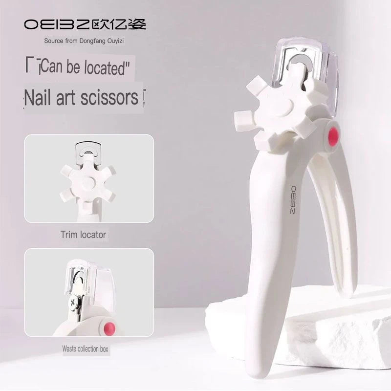 Anti-Splash French Nail Clipper | False Nail Shaping Tool Nail Clipper QXL WHITE