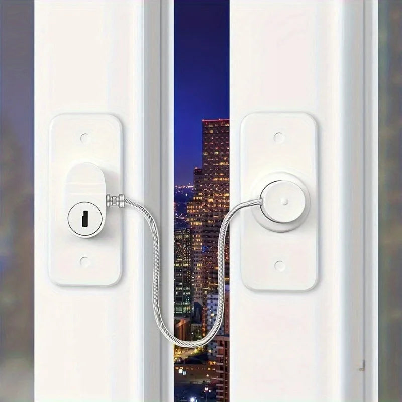 Self-Adhesive Window Security Locks with Screws & Keys Window Security Lock QXL Default Title