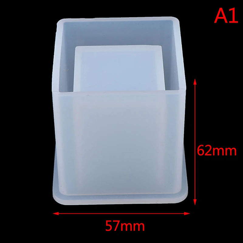 Silicone Pen Holder Epoxy Resin Mold | Square & Round DIY Resin Craft Mold QXL A1