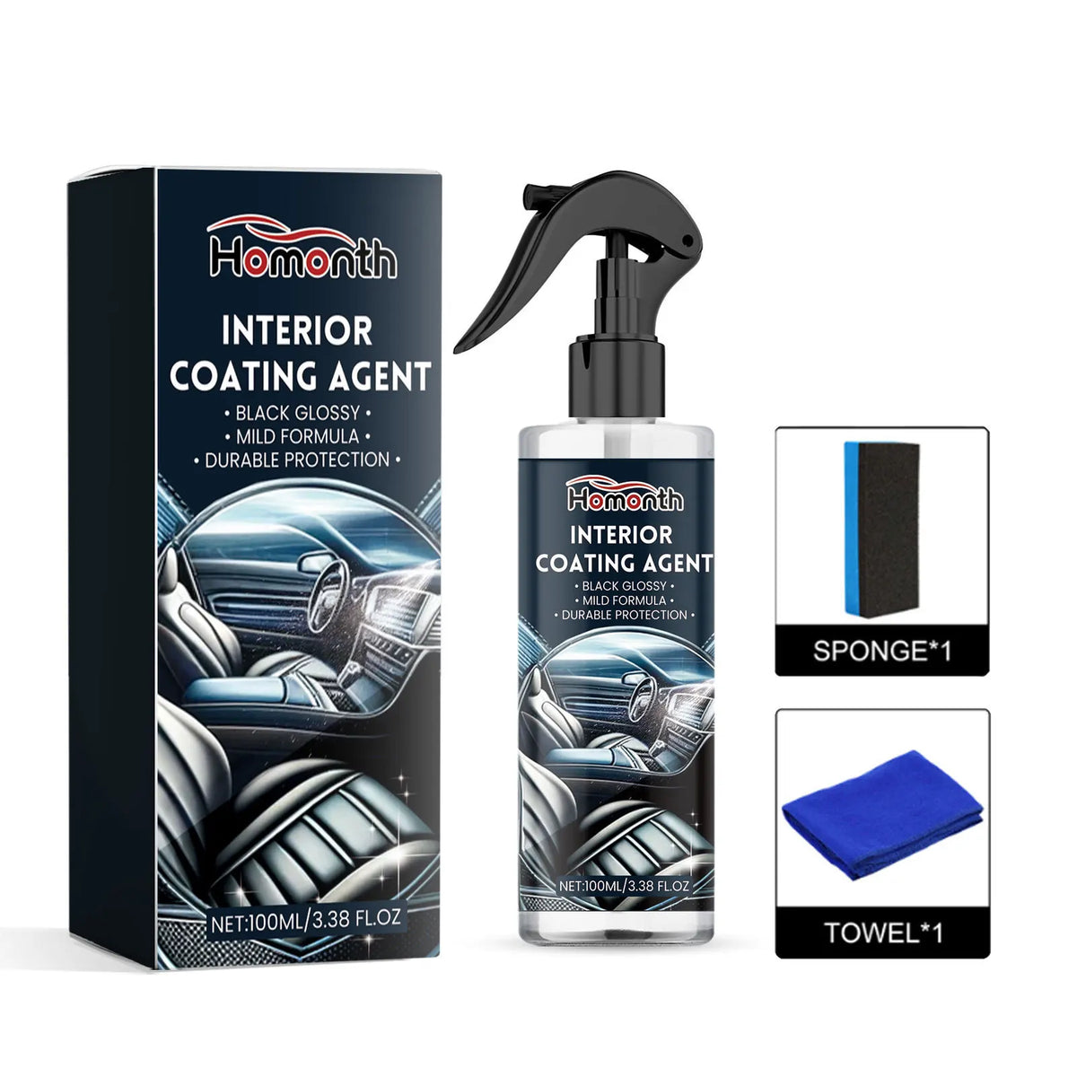 Car Interior Cleaner | Dashboard, Leather & Trim Restorer Car Interior Cleaner QXL