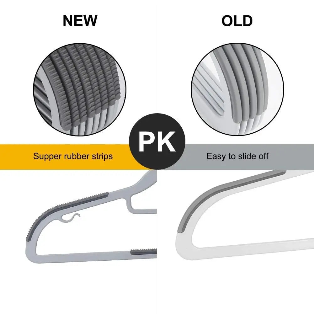 10-Pack Non-Slip Space-Saving Coat Hangers | 360° Swivel Hook Closet Coat Hangers QXL