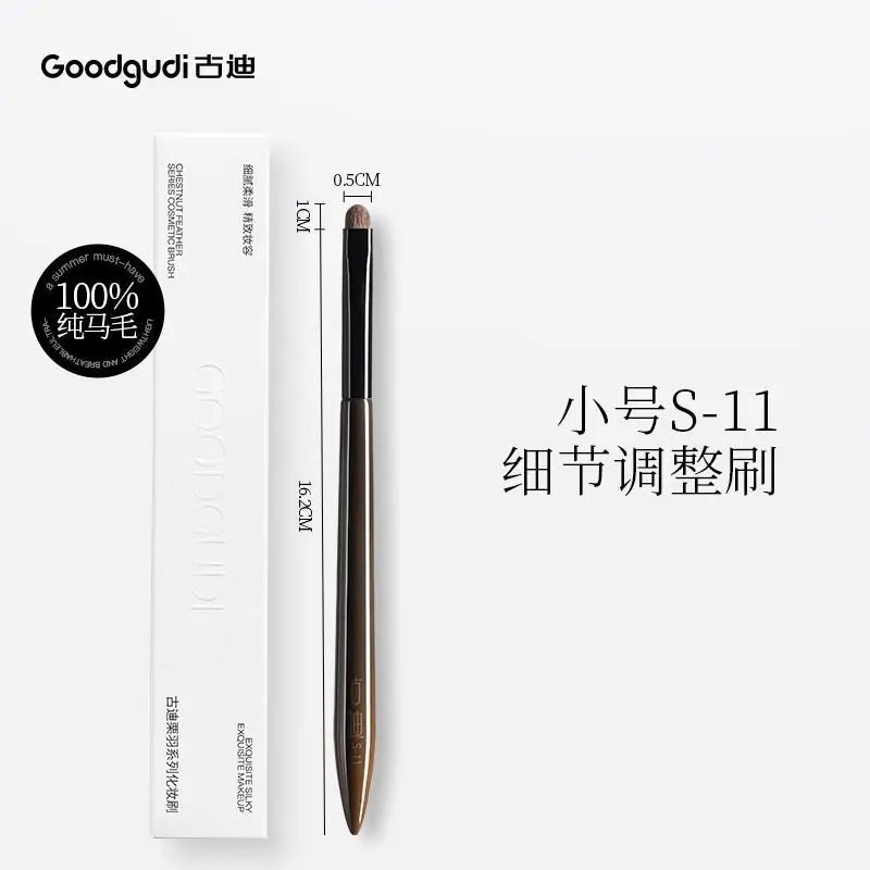 3-Piece Goat Hair Eyeshadow Brush Set | Natural Blending Eyeshadow Brush Set QXL s 11