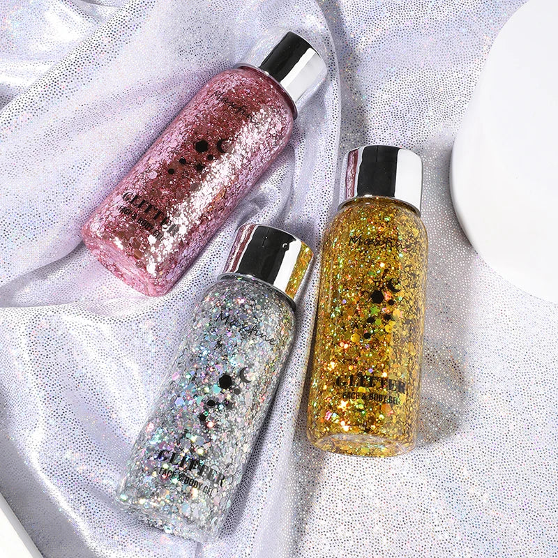 MAXFINE Body Glitter Gel – Face, Hair & Sequins Body Glitter Gel QXL