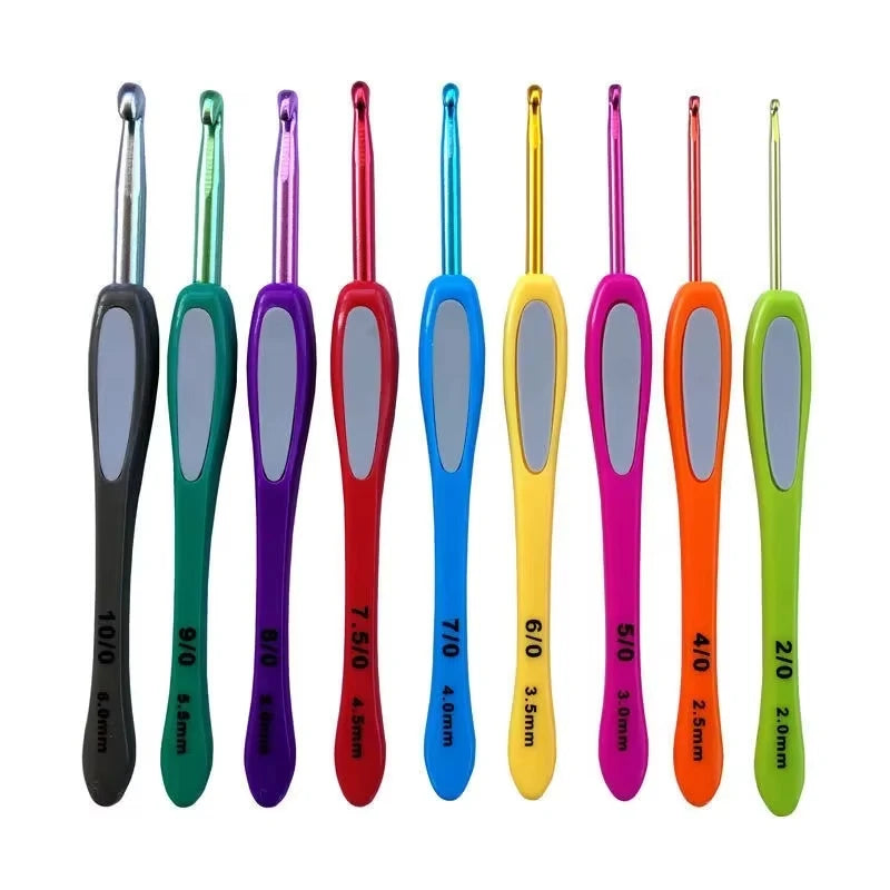 9-Piece Soft-Handle Crochet Hook Set | Knitting Needle Kit Crochet Hook Set QXL 9pcs