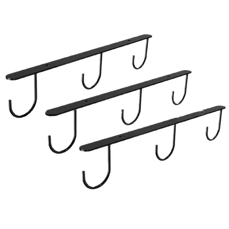 Adjustable Under-Shelf Mug Hooks | Cabinet Cup Rack Organizer Under-Shelf Cup Rack QXL