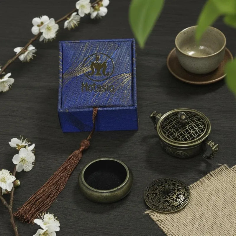 Vintage Mini Metal Incense Burner | Treasure Pot Home Decor Incense Burner QXL