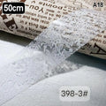10-Roll Lace Nail Transfer Foils | Black White Red Floral Art Nail Transfer Foils QXL A18