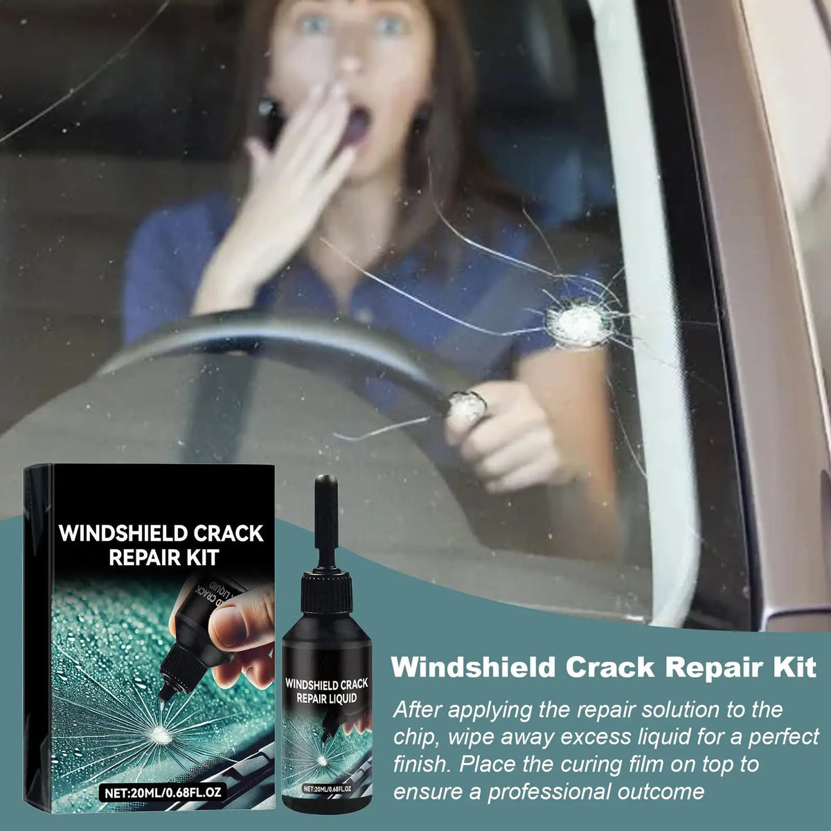 Professional Windshield Repair Kit – Chip & Crack Fix Tool Windshield Repair Kit QXL