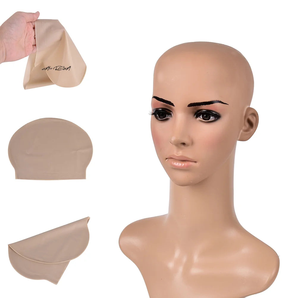 Bald Head Wig Cap | Latex Skinhead Costume Cap – Nude Costume Bald Cap QXL