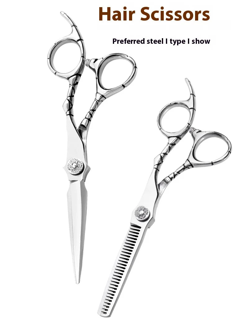 Professional 6" Barber Thinning & Precision Scissors Set Barber Scissors Set QXL