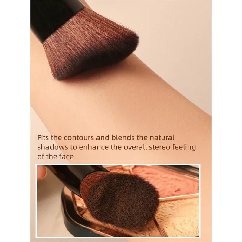 D67 Wavy Angled Contouring Brush | Face Sculpting Tool Contouring Makeup Brush QXL