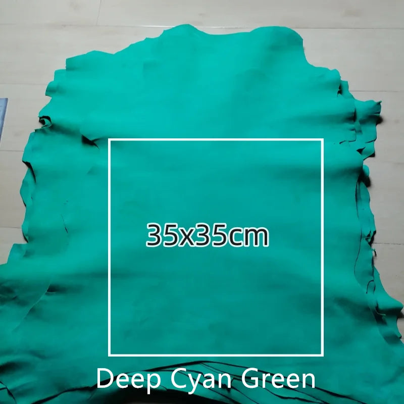Emerald Frosted Sheepskin Leather 0.8mm | First Layer DIY Fabric Leather Craft Fabric QXL