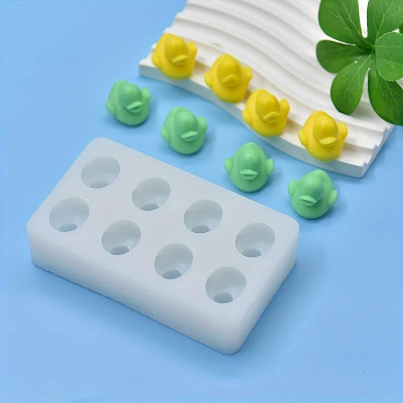 8-Cavity Mini Silicone Rubber Duck Mold – Baking & Crafts Silicone Baking Mold QXL