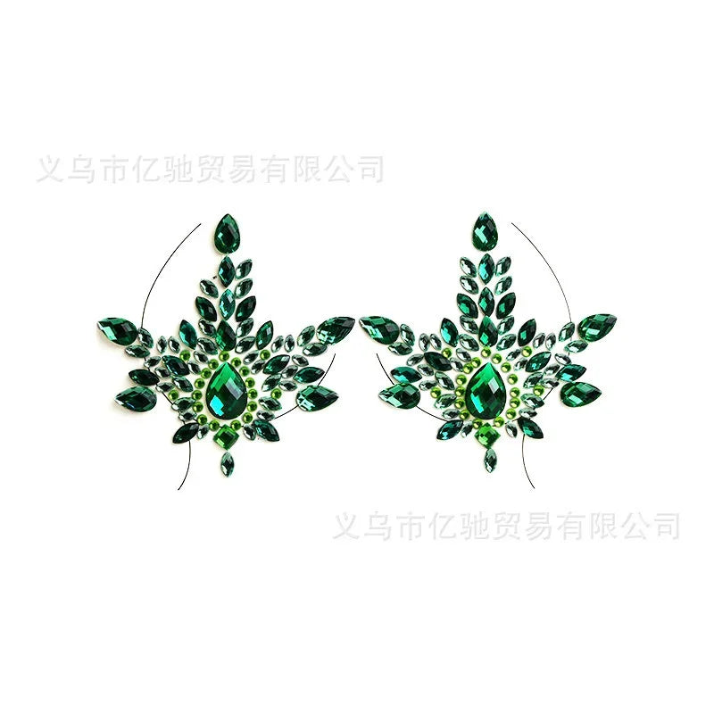3D Rhinestone Face Jewels & Crystal Body Art Stickers Face Jewel Stickers QXL XT-22