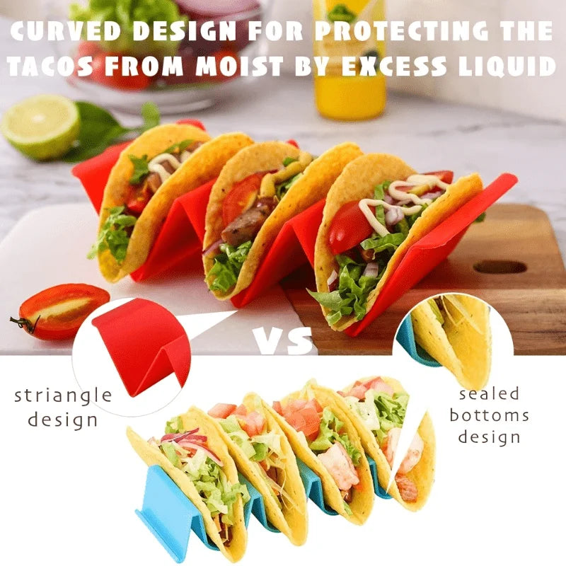 Colorful Taco Holder Stands | Dishwasher & Microwave Safe Taco Holder Stand QXL