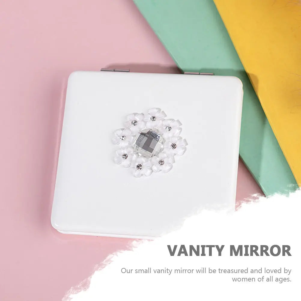 Foldable Double-Sided Pocket Makeup Mirror | Compact Travel Compact Pocket Mirror QXL