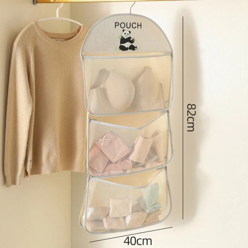 Multilayer Mesh Door Hanging Storage Bag | Large Capacity Hanging Storage Organizer QXL
