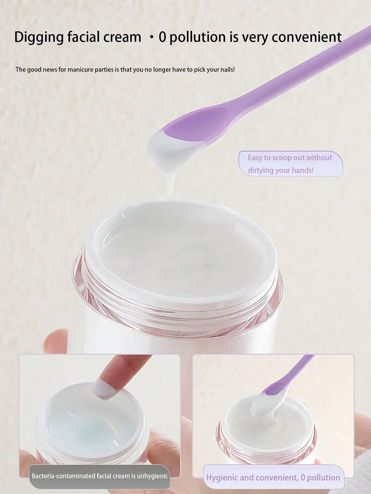 3-Pack Double-Headed Silicone Bottle & Jar Makeup Scraper Makeup Scraper Tool QXL