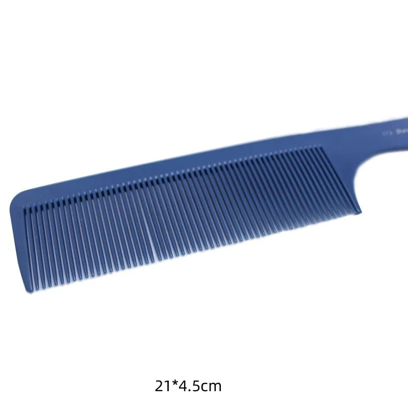Heat Resistant Antistatic Carbon Cutting Comb | Barber Salon Hair Cutting Comb QXL Blue