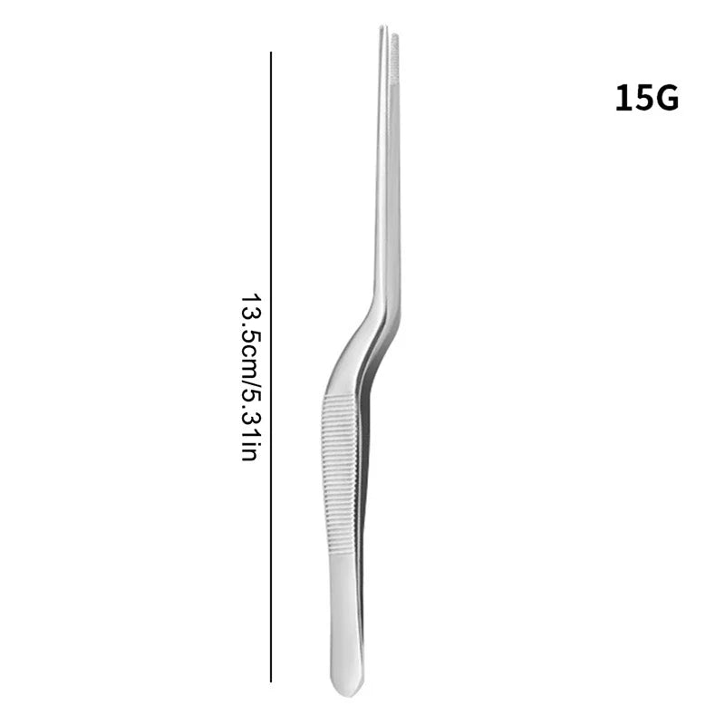 Curved Stainless Steel Earwax Tweezer | Angled Ear Cleaner Ear Cleaning Tweezer QXL M110 Silver