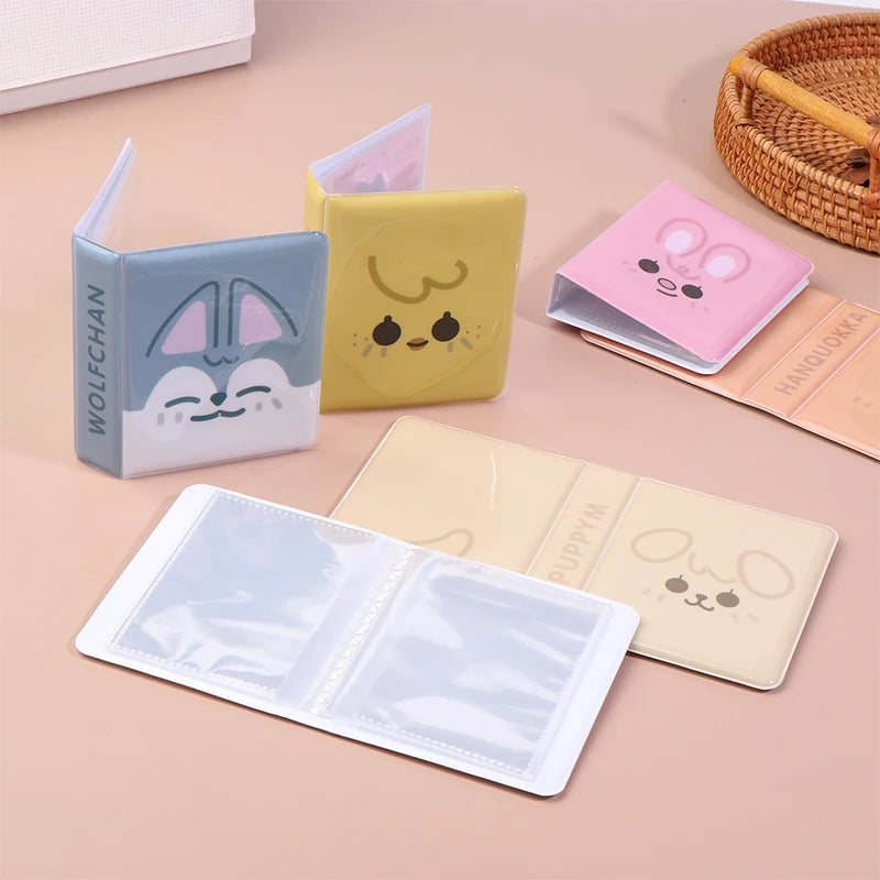 Cute Animal 3-Inch Kpop Card Binder Mini Photo Album – 36 Cards Mini Card Binder Album QXL