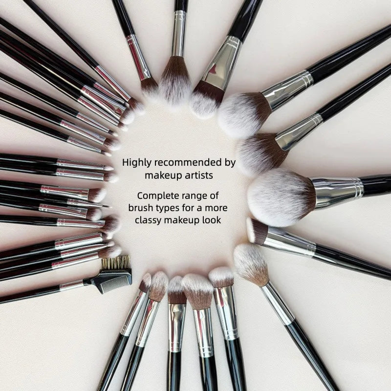30-Piece Makeup Brush Set | Concealer, Powder & Eyeshadow Makeup Brush Set QXL