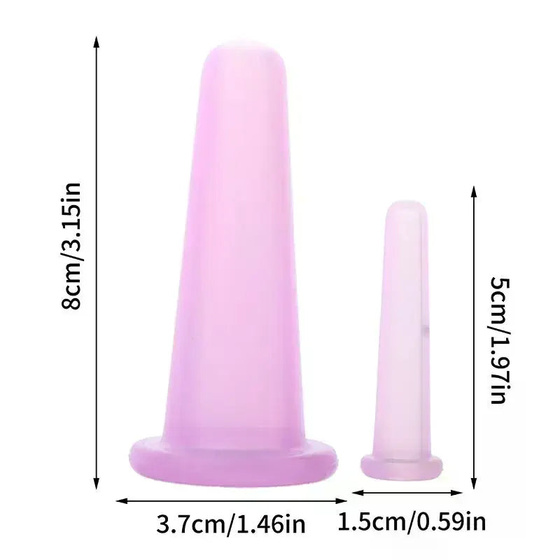Silicone Facial Cupping Set – Vacuum Massage & Gua Sha Cups Facial Cupping Set QXL