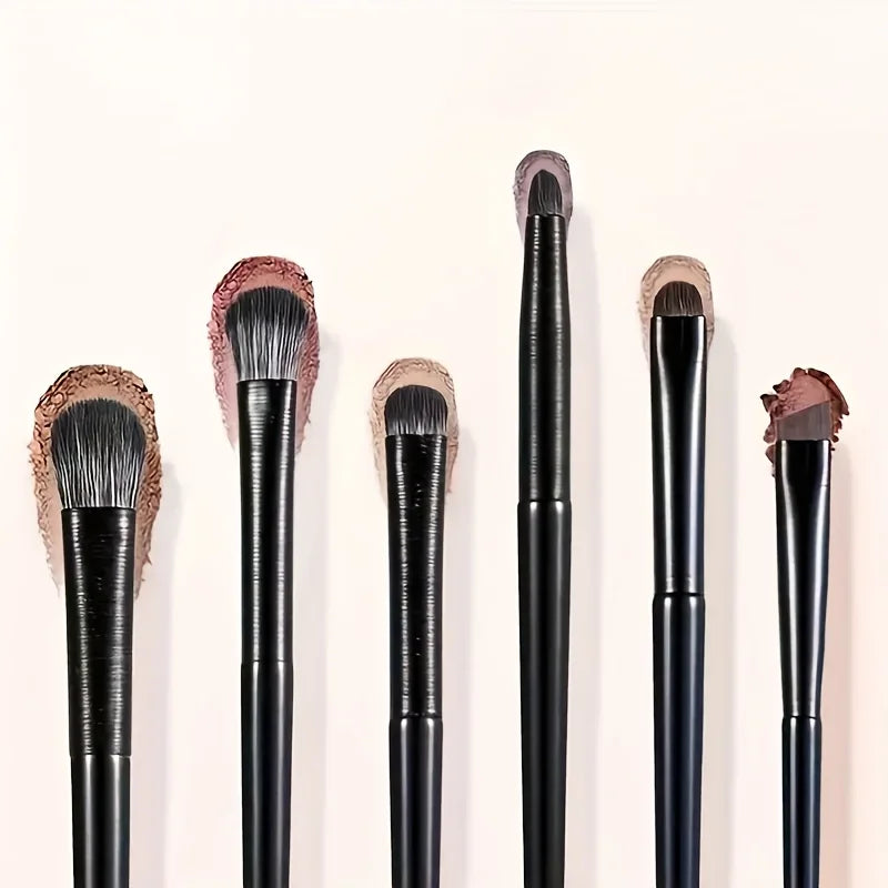 7-Pc Makeup Brush Set + Powder Puff | Soft Travel Kit Makeup Brush Set QXL