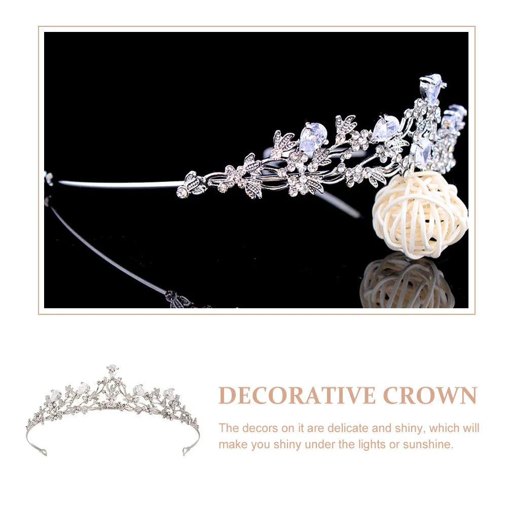 Dazzling Bridal Crown Tiara | Elegant Wedding Headdress Bridal Crown Tiara QXL