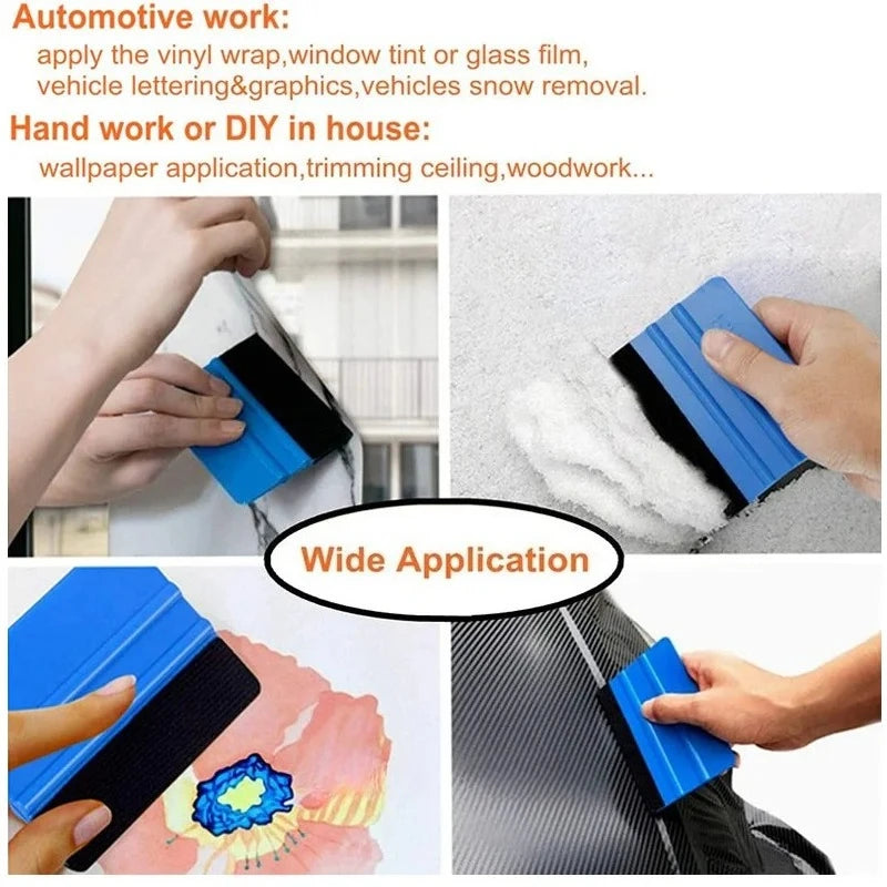 Felt Edge Vinyl Wrap Squeegee | Car Window Tint Scraper Tool Vinyl Wrap Squeegee QXL