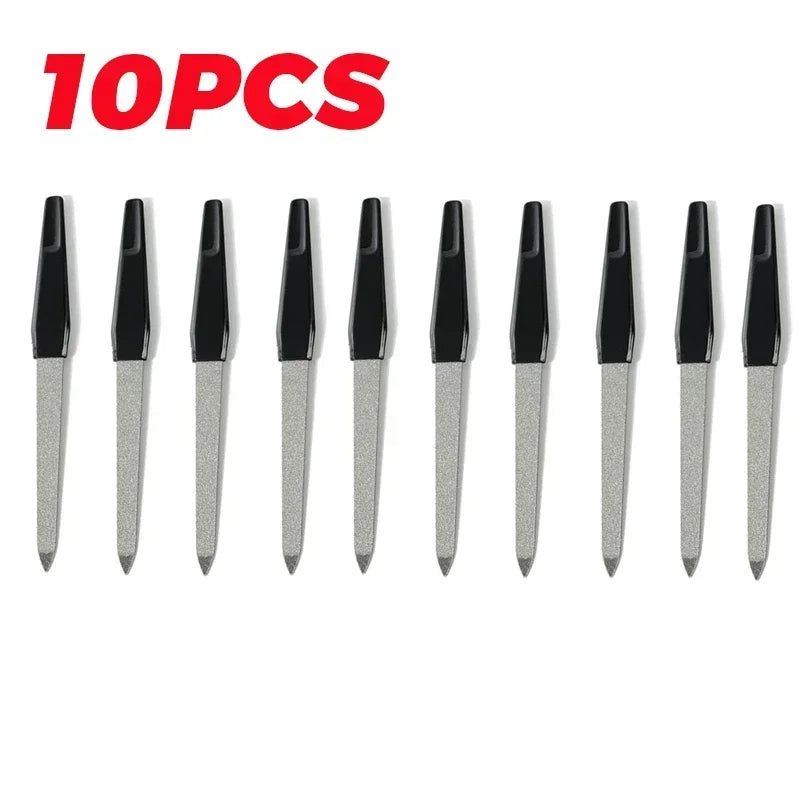 10-Pack Double-Sided Stainless Steel Nail Files | Manicure Set Nail Files Set QXL 02