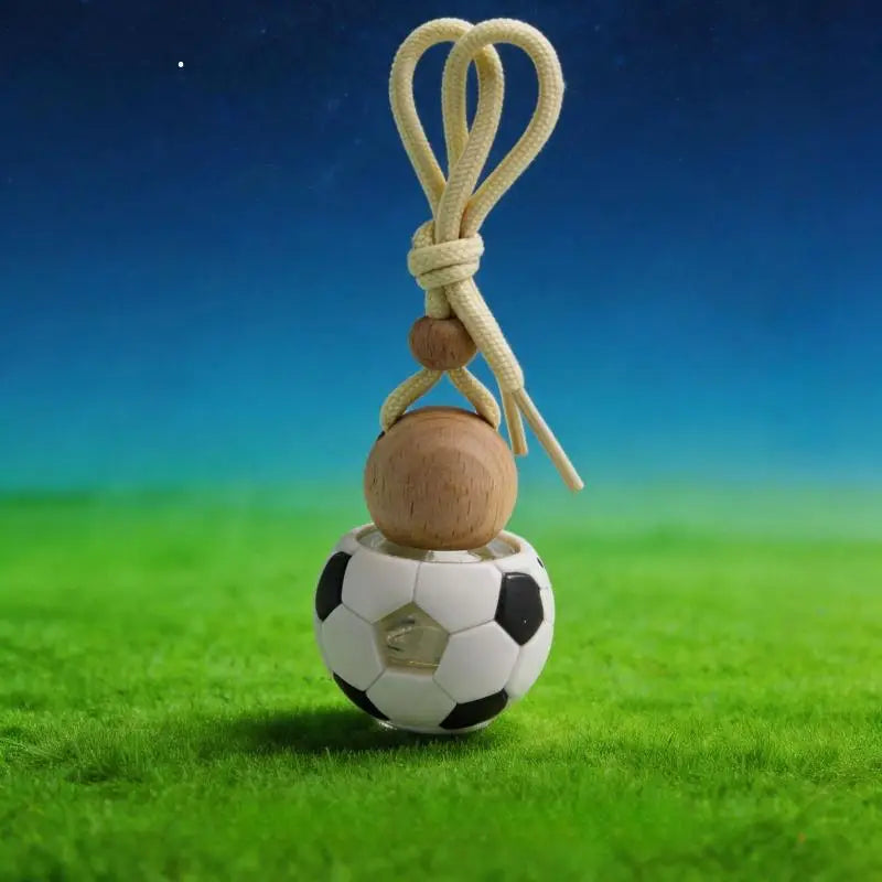 Football-Shaped 5ml Glass Car Perfume Bottle | Wooden Cap Perfume Bottle QXL