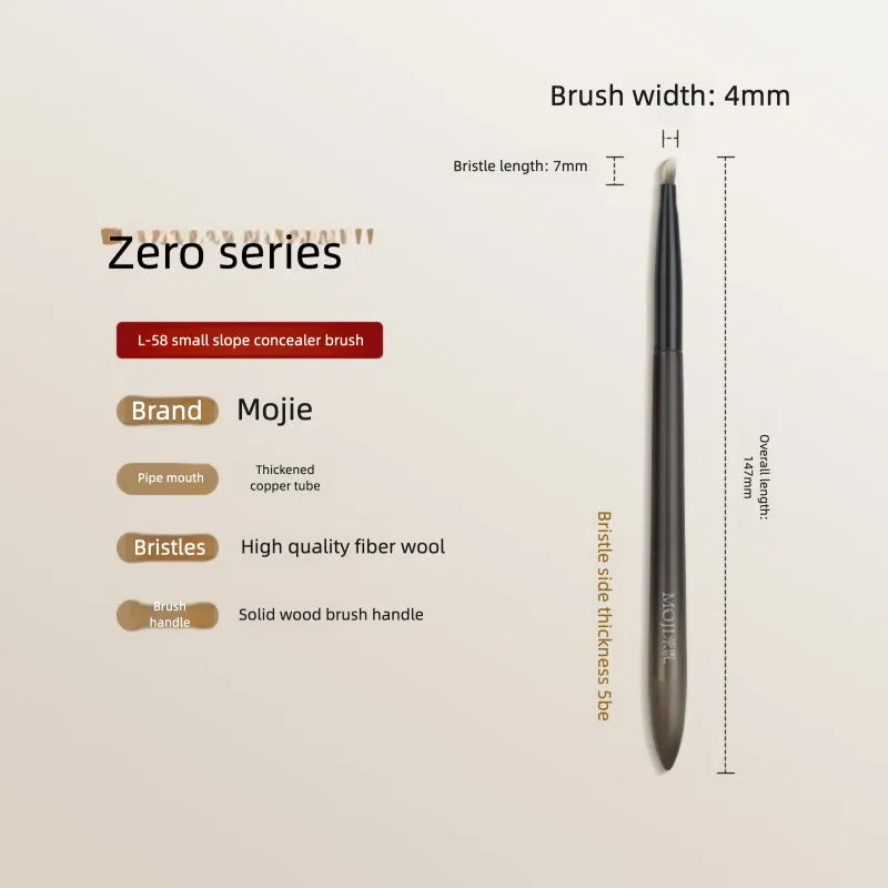 Moji L58 Slope Concealer & Lip Brush | Flat Head Makeup Brush Concealer Lip Brush QXL L58