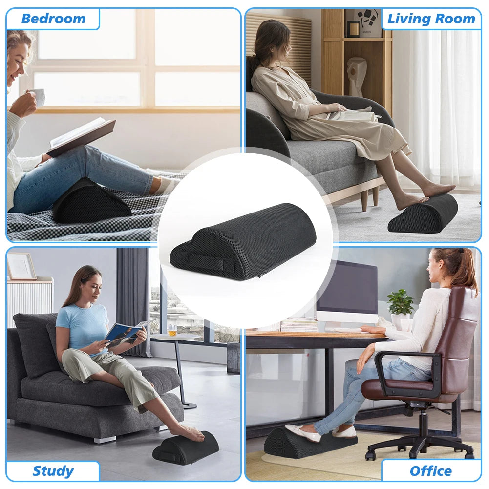 Memory Foam Under Desk Footrest & Leg Elevation Pillow Ergonomic Footrest QXL