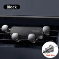 360° Gravity Car Phone Holder | Air Vent Clip & Extension Rod Car Phone Mount QXL black A