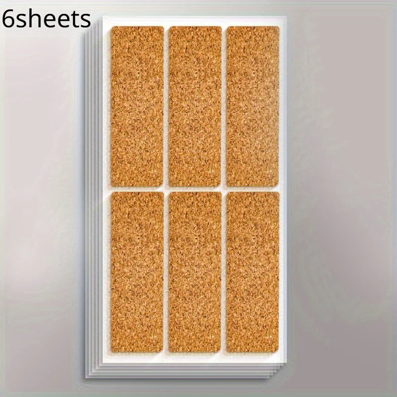 6-Sheet Waterproof Cork Labels for Organizing & Classifying Cork Adhesive Labels QXL B