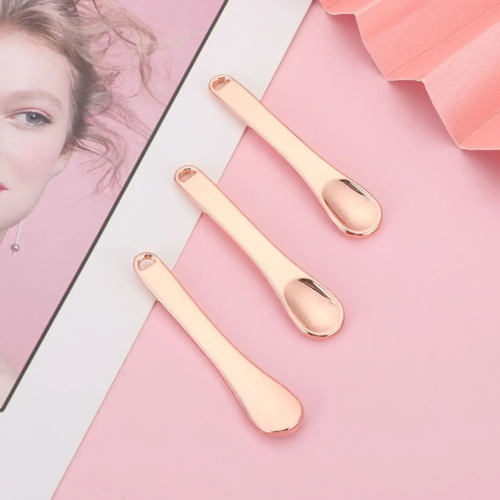 Metal Cosmetic Mini Scoop Spoon | Reusable Skincare Tool Cosmetic Scoop Spoon QXL