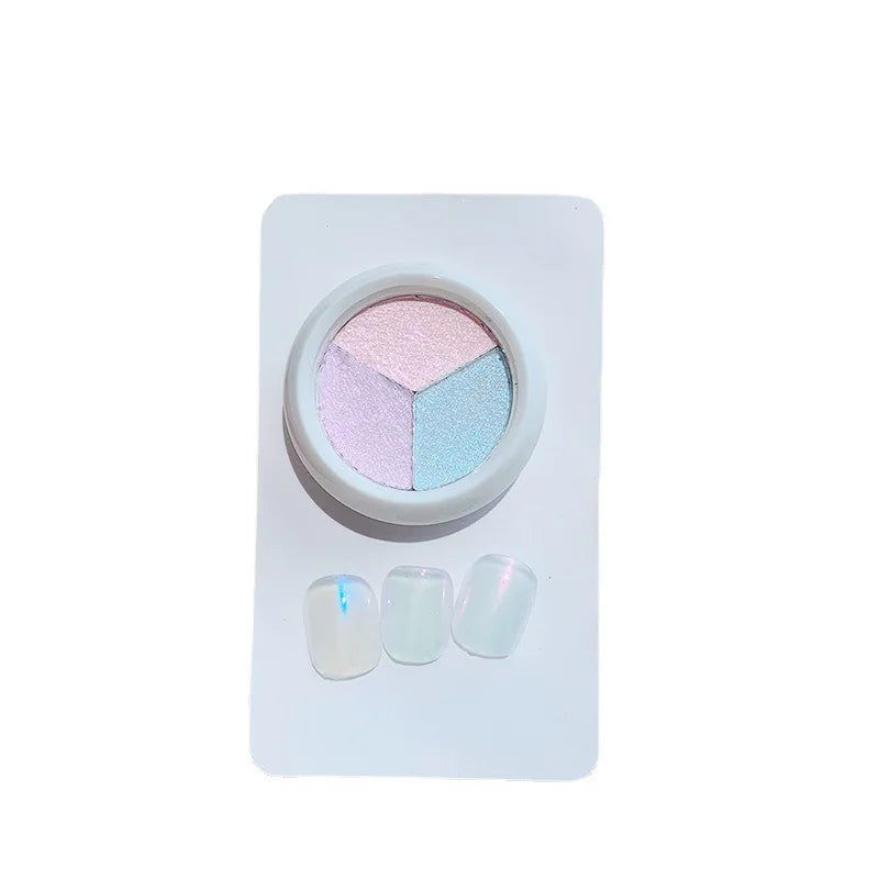 3-Color Aurora Magic Mirror Nail Powder | Chrome Glitter Set Mirror Nail Powder QXL