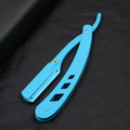 Antique Black Folding Straight Razor Holder | Unisex Shaving Folding Straight Razor QXL Blue