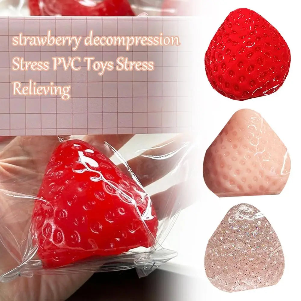 Strawberry Squishy Fidget Toy | Squeeze Sensory Fun Squishy Fidget Toy QXL