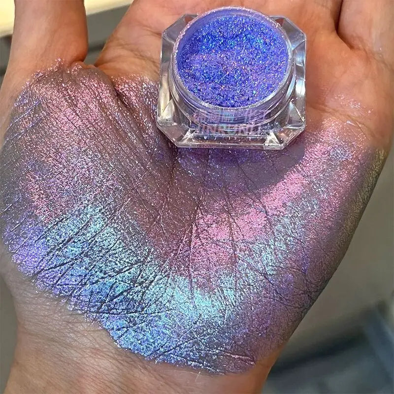 Rainbow Aurora Iridescent Nail Glitter Powder | Chameleon Pearl Nail Glitter Powder QXL